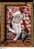 Jeimer Candelario 2025 Topps Chrome GOLD Wave Refractor 28/50 Cincinnati Reds