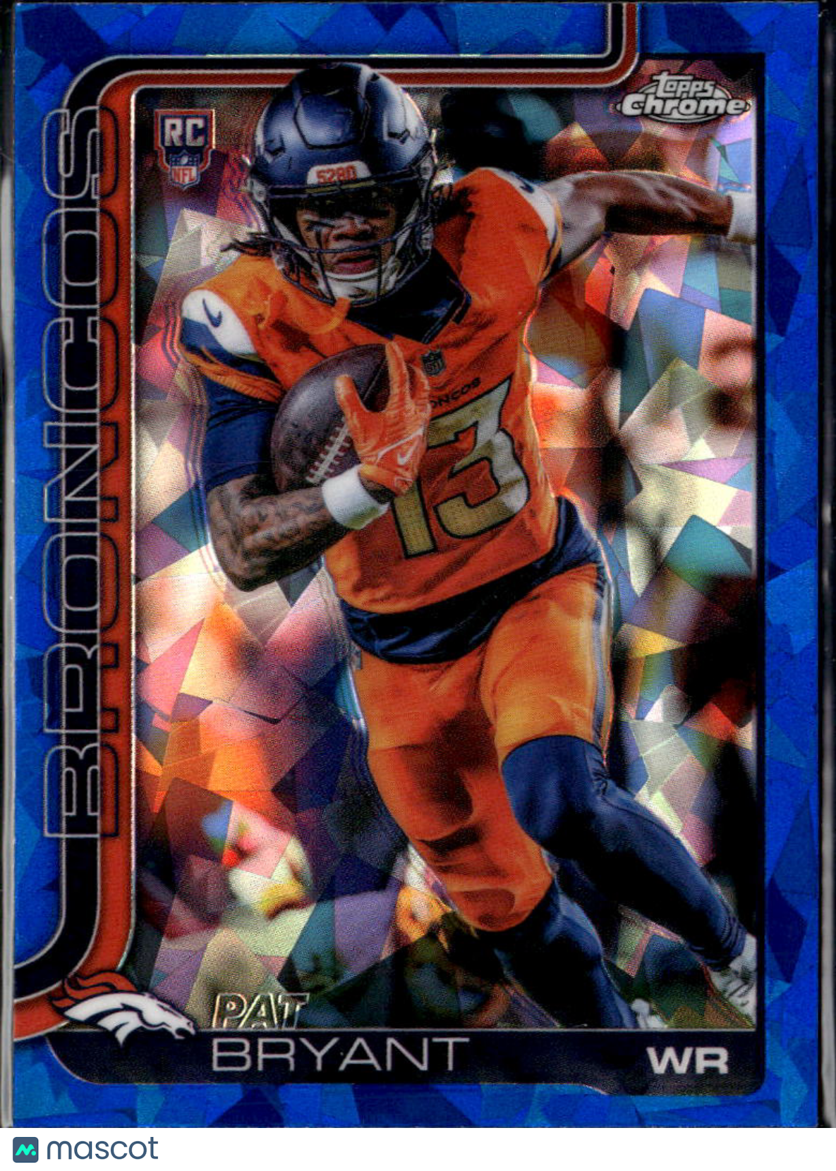 Pat Bryant 2025 Topps Chrome Sapphire Rookie RC Denver Broncos
