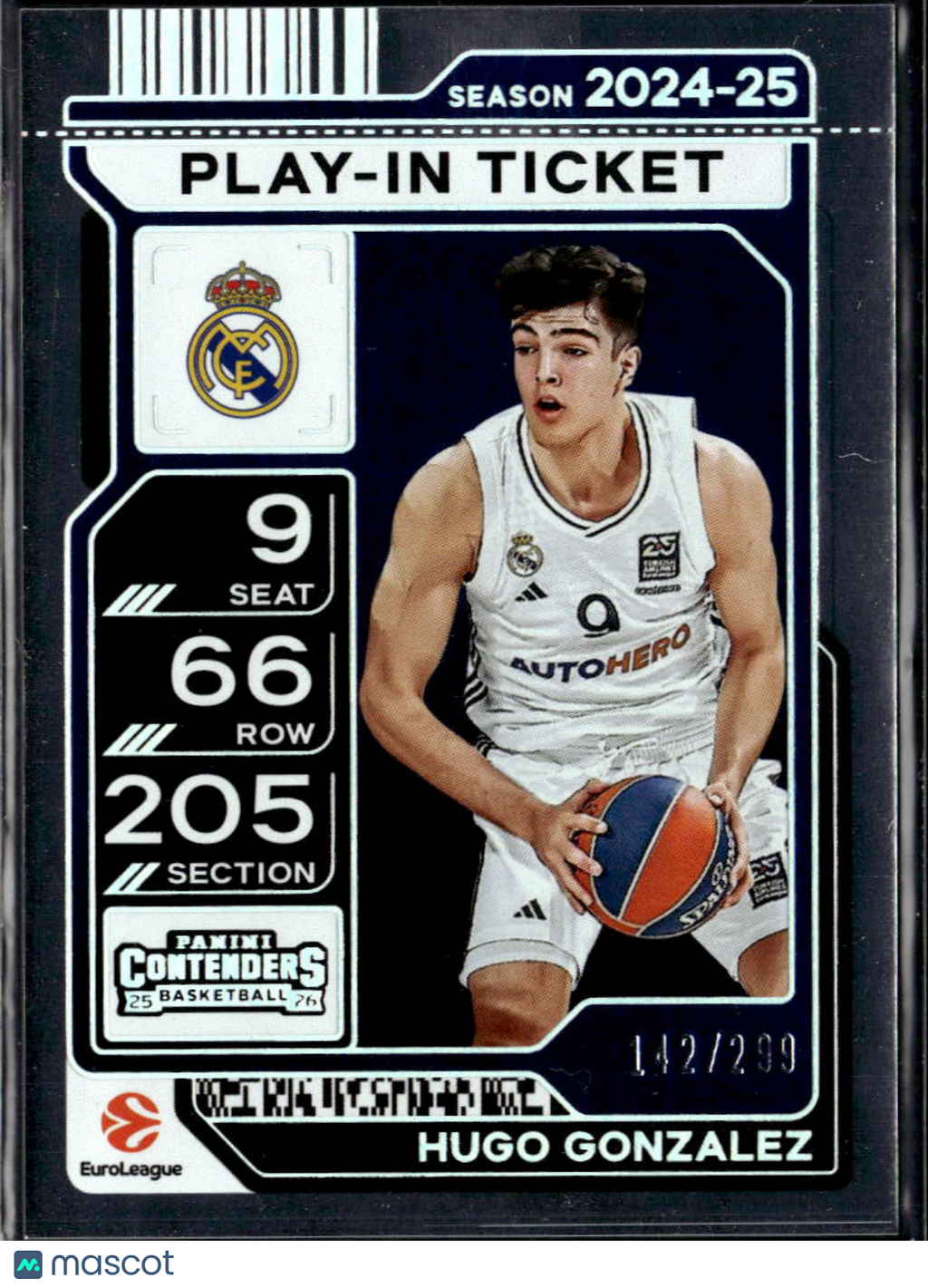 Hugo Gonzalez 2026 Contenders EuroLeague Play-In Ticket /299 Real Madrid