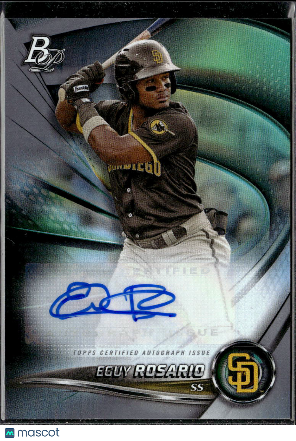 Eguy Rosario 2022 Bowman Platinum Auto Autograph San Diego Padres