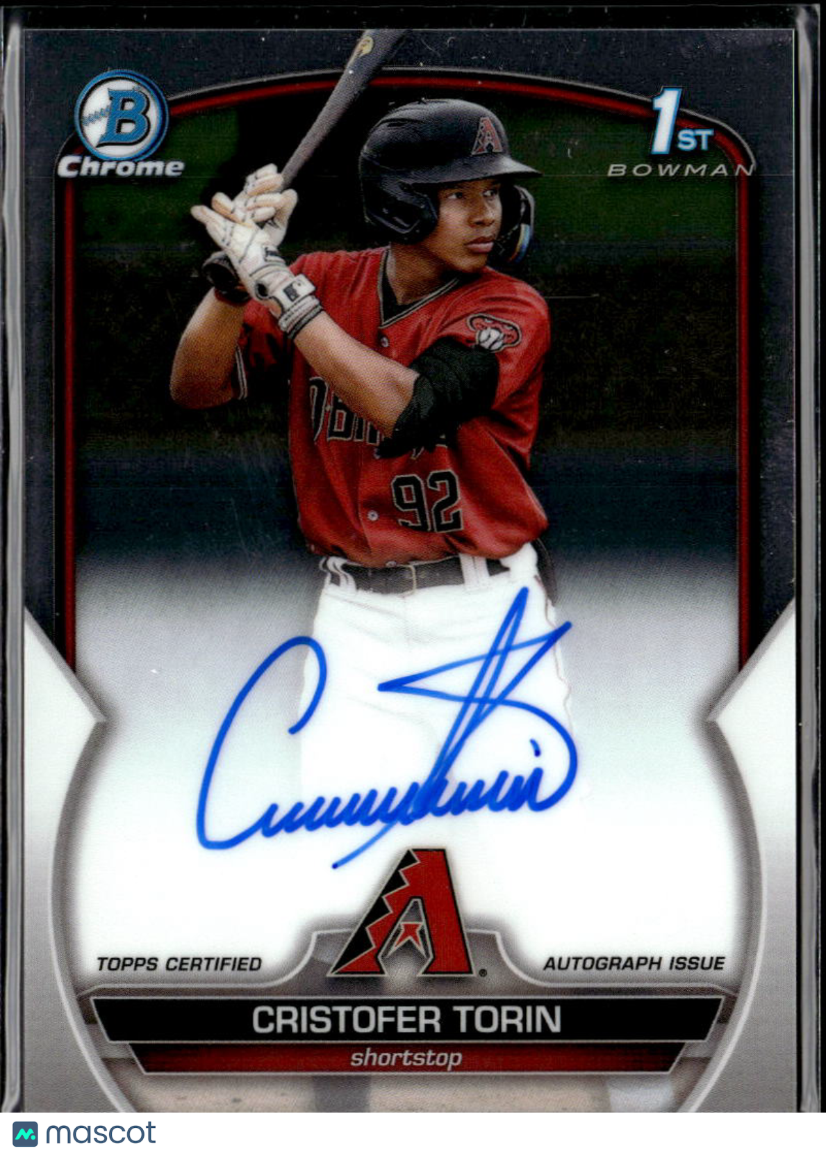 Cristofer Torin 2023 Bowman Chrome 1st Auto Autograph Arizona Diamondbacks