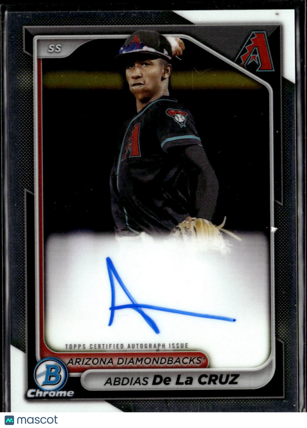 Abdias De La Cruz 2024 Bowman Chrome Auto Autogaph Arizona Diamondbacks