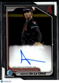 Abdias De La Cruz 2024 Bowman Chrome Auto Autogaph Arizona Diamondbacks