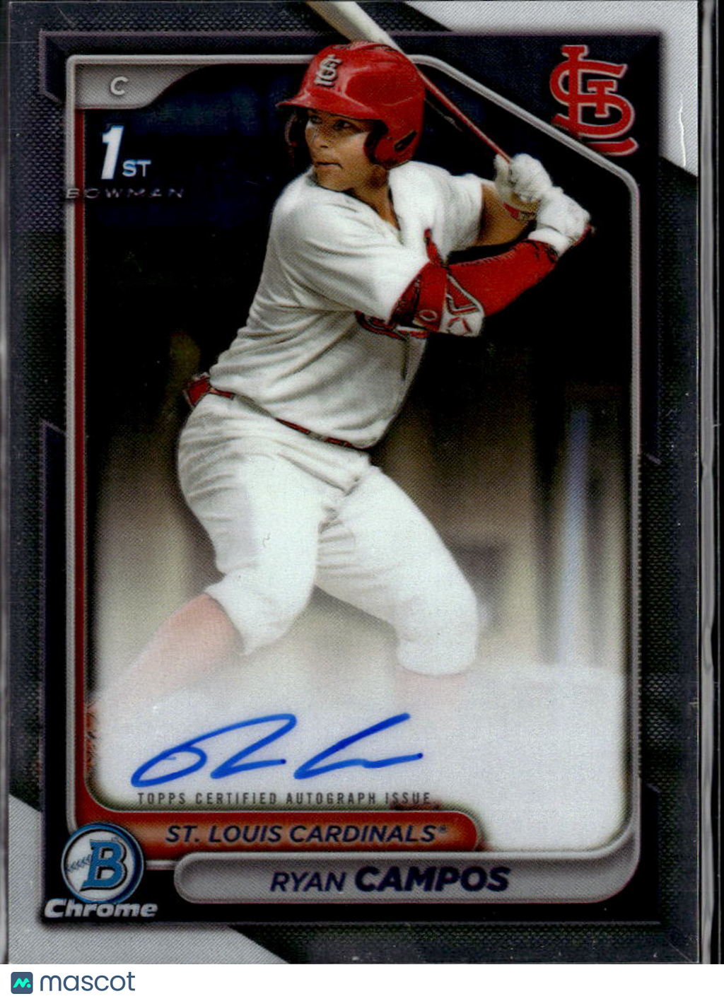 Ryan Campos 2024 Bowman Chrome 1st Auto Autograph St. Louis Cardinals