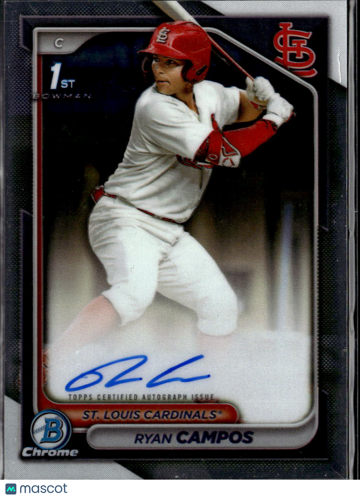 Ryan Campos 2024 Bowman Chrome 1st Auto Autograph St. Louis Cardinals