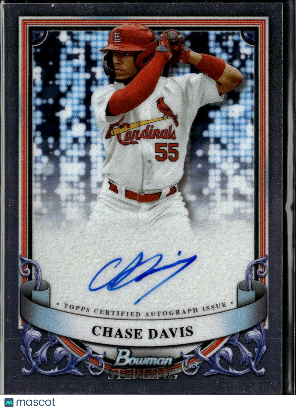 Chase Davis 2024 Bowman Sterling Auto Autograph St. Louis Cardinals
