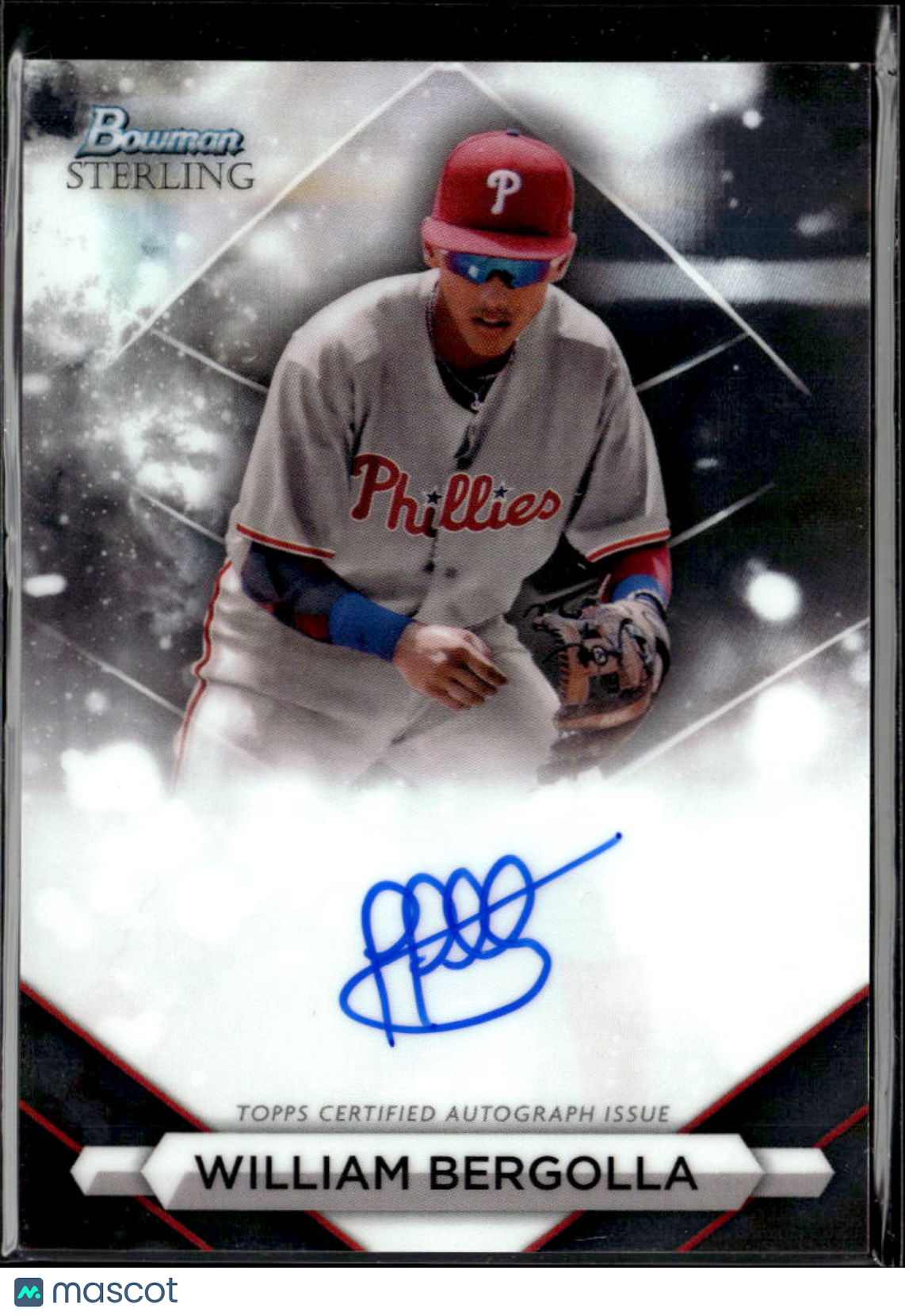 William Bergolla 2023 Bowman Sterling Auto Autograph Philadelphia Phillies