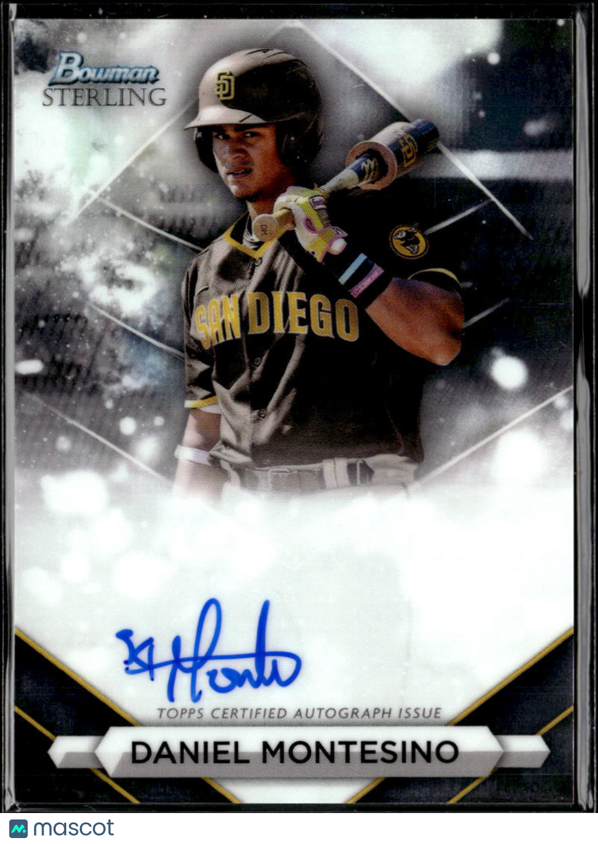 Daniel Montesino 2023 Bowman Sterling Auto Autograph San Diego Padres