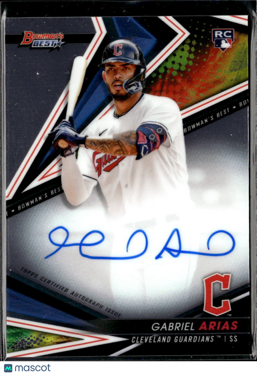 Gabriel Arias 2022 Bowman's Best RC Auto Autograph Cleveland Guardians