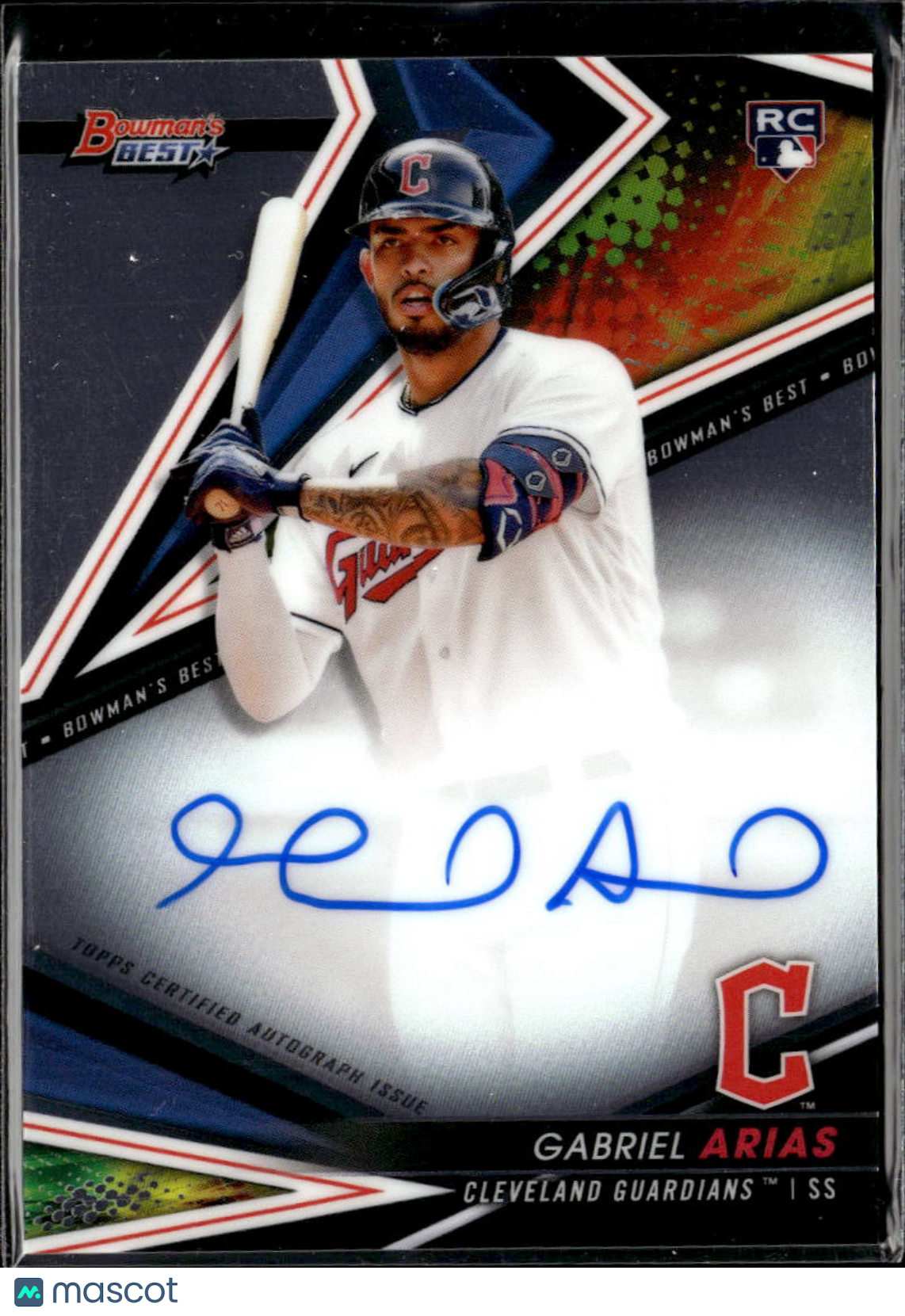 Gabriel Arias 2022 Bowman's Best RC Auto Autograph Cleveland Guardians