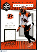 Carlos Dunlap 2018 Limited Game Worn Jersey Patch /75 Cincinnati Bengals