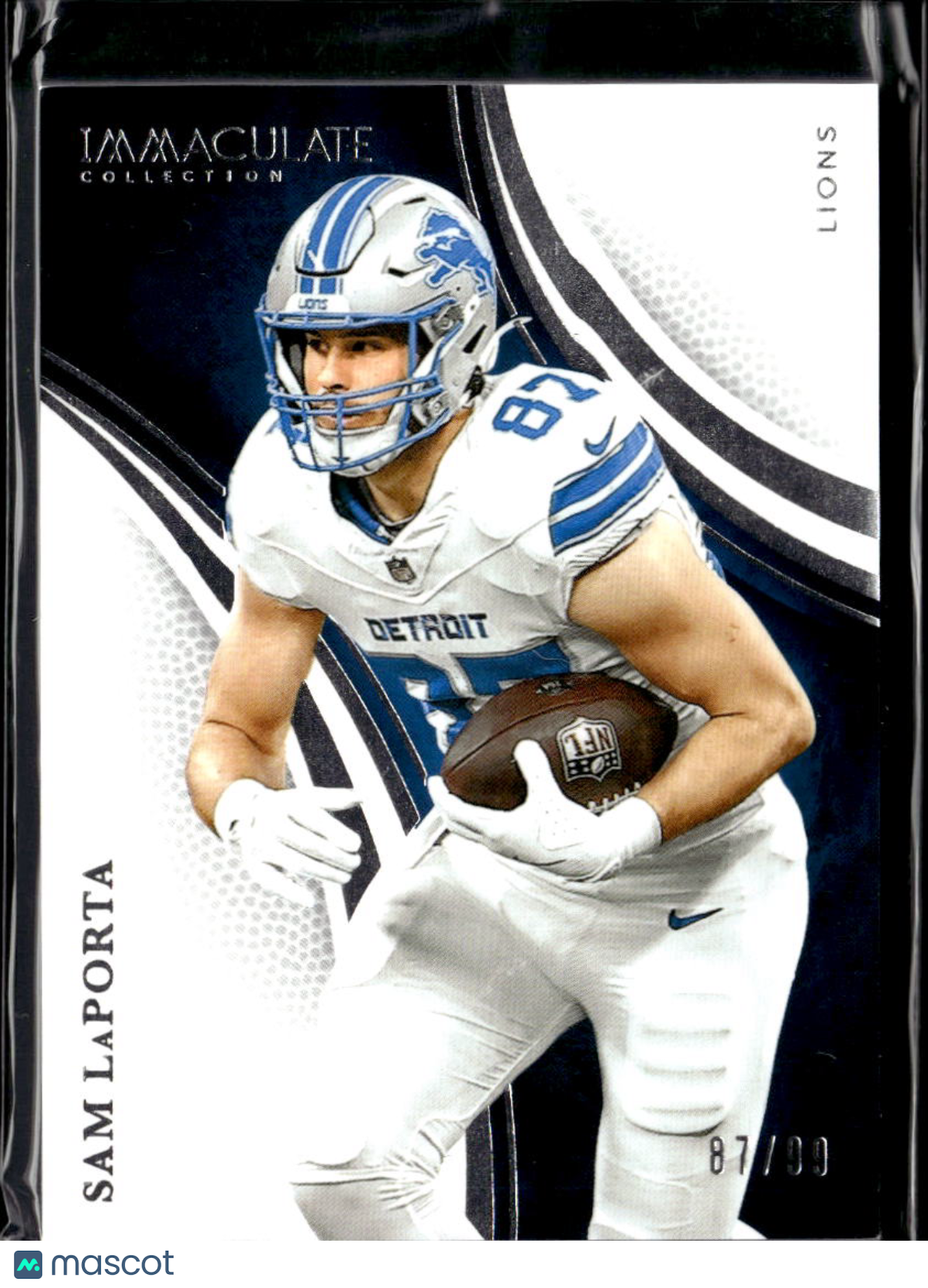 Sam LaPorta 2025 Immaculate Collection JERSEY NUMBER 87/99 Detroit Lions