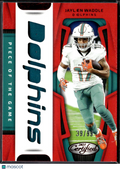 Jaylen Waddle 2025 Certified Red Jersey Patch /99 Miami Dolphins