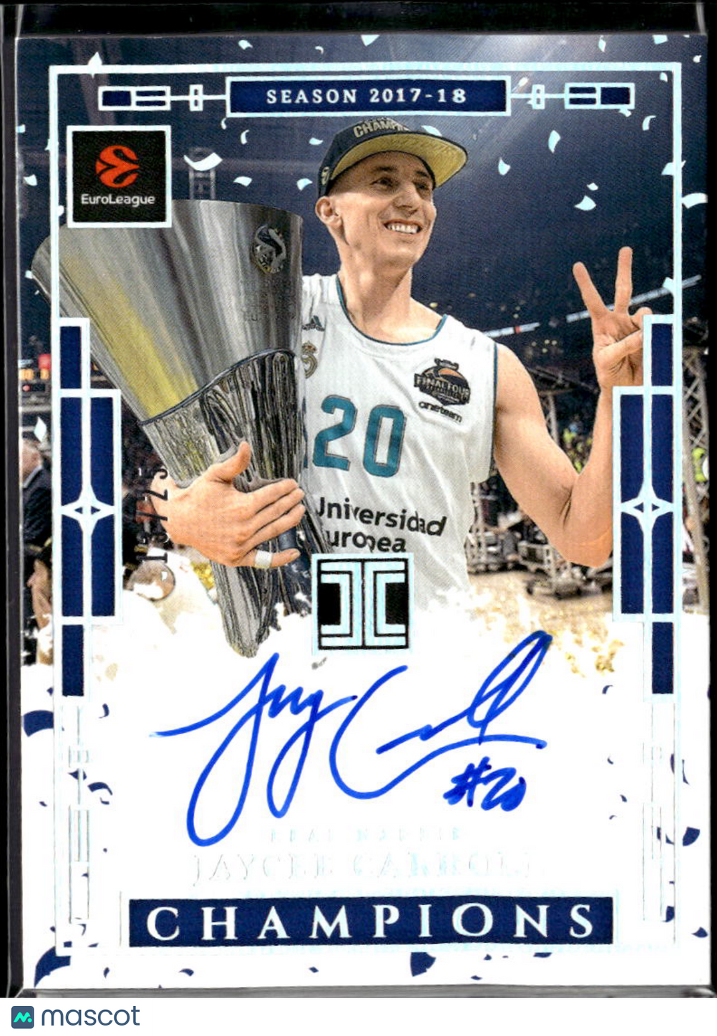 Jaycee Carroll 2026 Impeccable EuroLeague Auto Autograph 13/25 Real Madrid