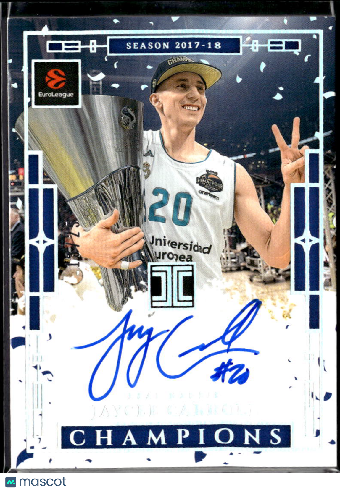 Jaycee Carroll 2026 Impeccable EuroLeague Auto Autograph 13/25 Real Madrid