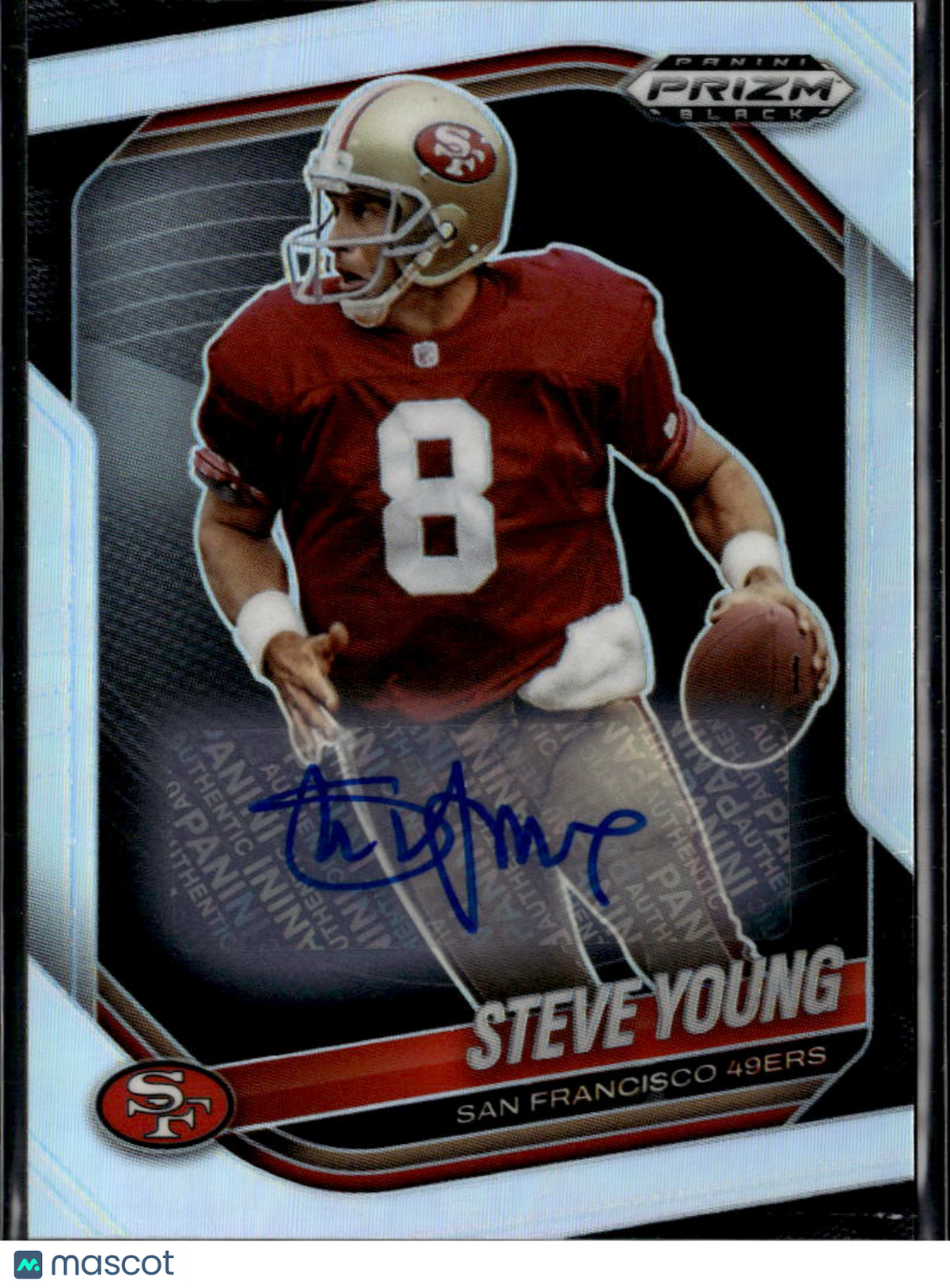 Steve Young 2025 Prizm Black Auto Autograph Silver San Francisco 49ers