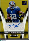 Mario Manningham 2025 Prizm Black Auto Autograph GOLD 9/10 New York Giants