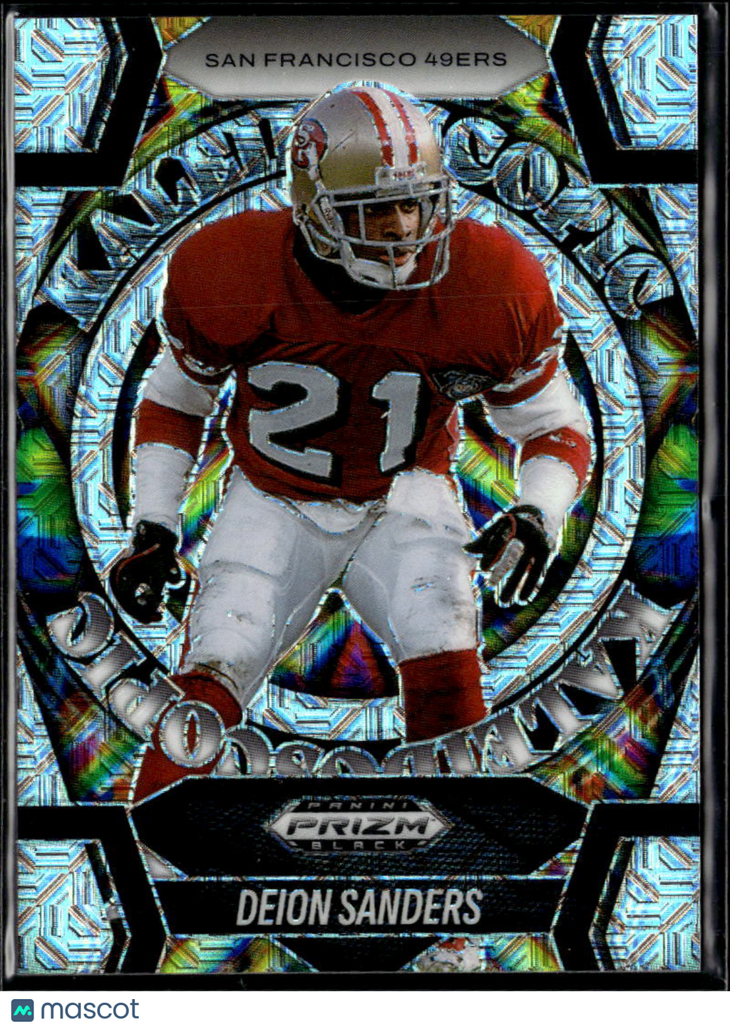 Deion Sanders 2025 Prizm Black Kaleidoscopic Mojo Prizm /25 San Francisco 49ers