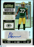 Carrington Valentine 2023 Contenders Auto Autograph RC 12/50 Green Bay Packers