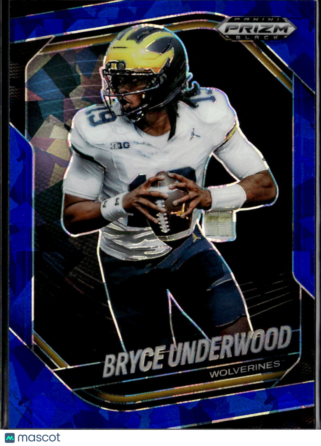 Bryce Underwood 2025 Prizm Black Blue Ice Rookie /125 Michigan Wolverines