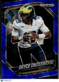 Bryce Underwood 2025 Prizm Black Blue Ice Rookie /125 Michigan Wolverines