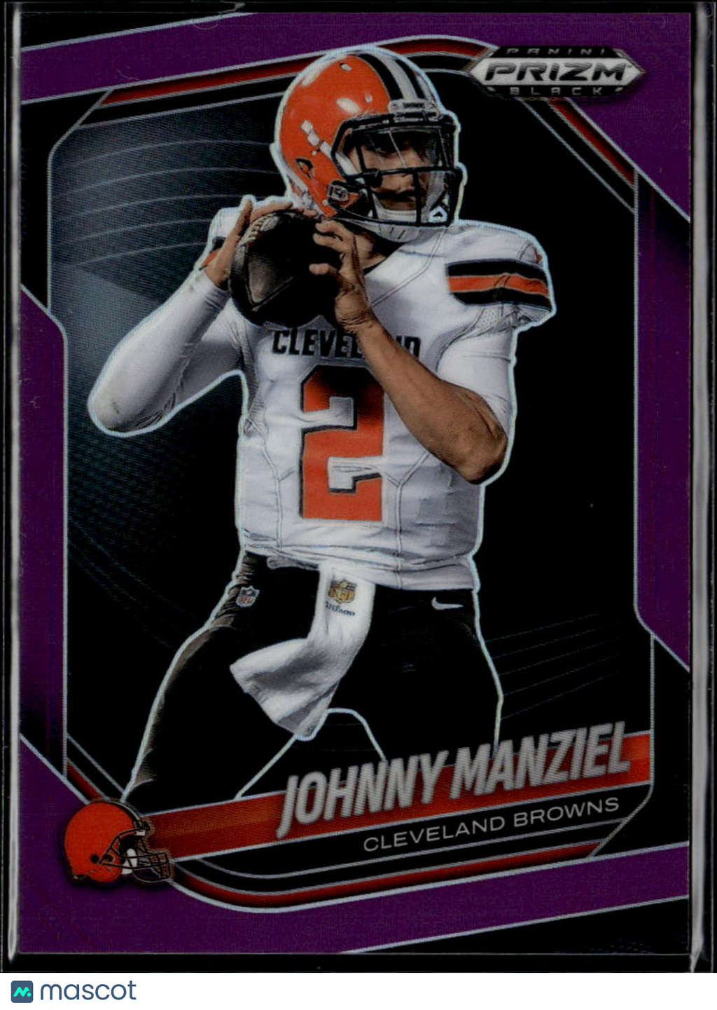 Johnny Manziel 2025 Prizm Black Purple /99 Cleveland Browns