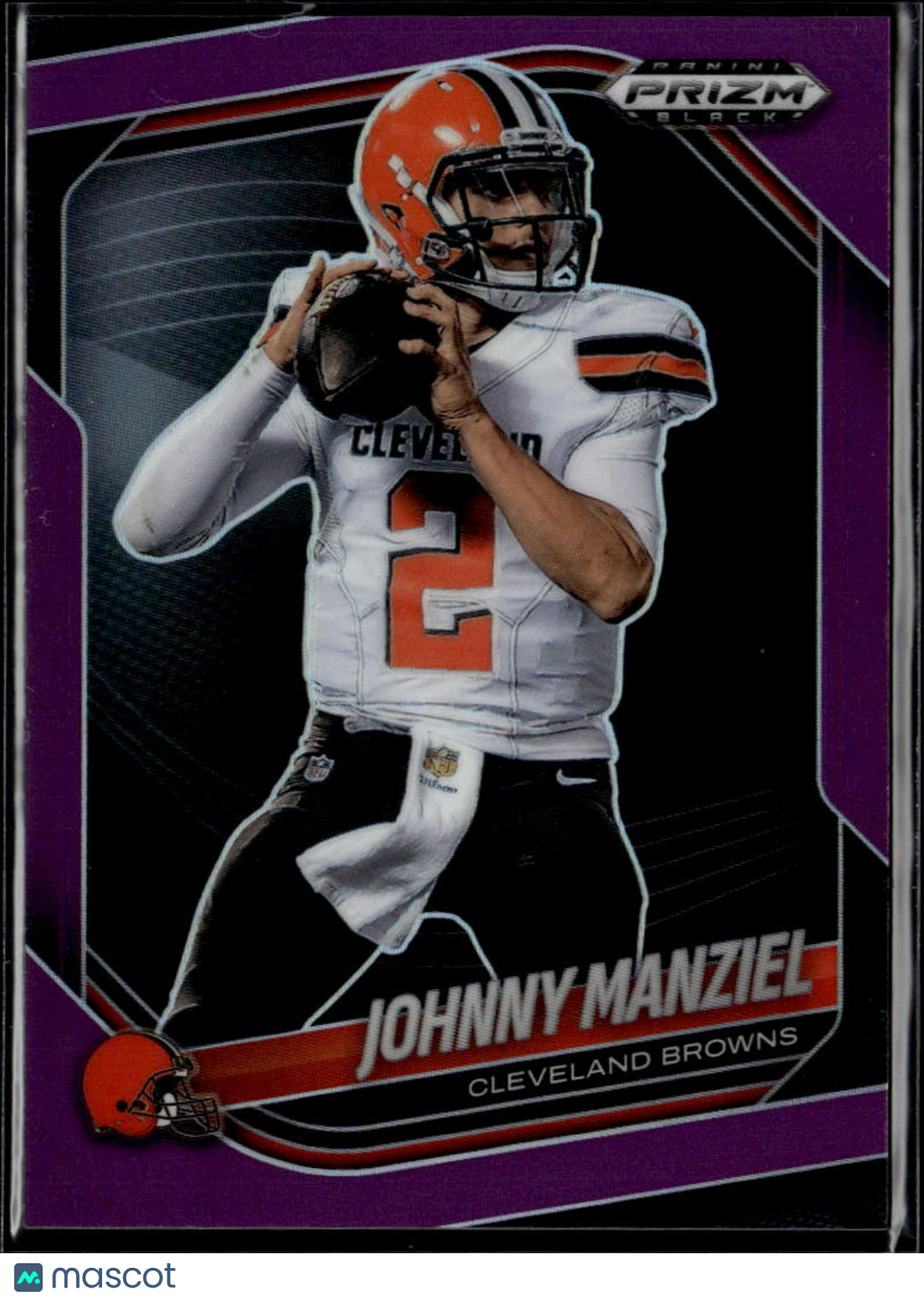 Johnny Manziel 2025 Prizm Black Purple /99 Cleveland Browns