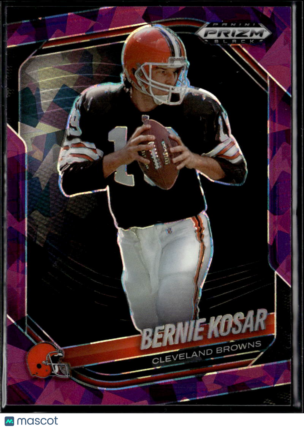 Bernie Kosar 2025 Prizm Black Purple Ice /149 Cleveland Browns