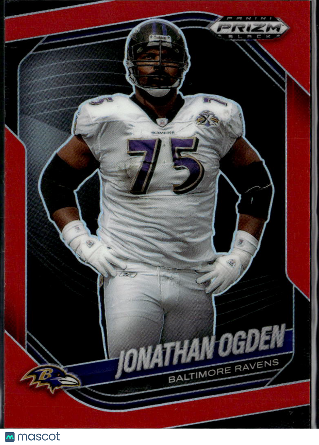 Jonathan Ogden 2025 Prizm Black Red /299 Baltimore Ravens