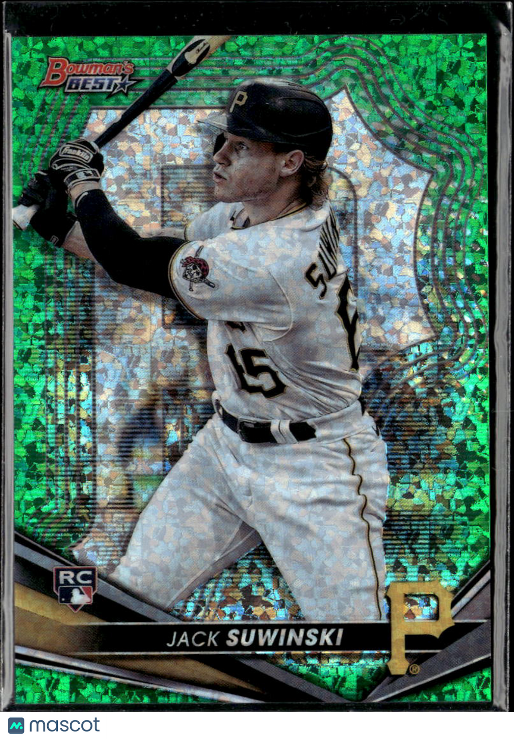 Jack Suwinski 2022 Bowman's Best RC Green Refractor /99 Pittsburgh Pirates