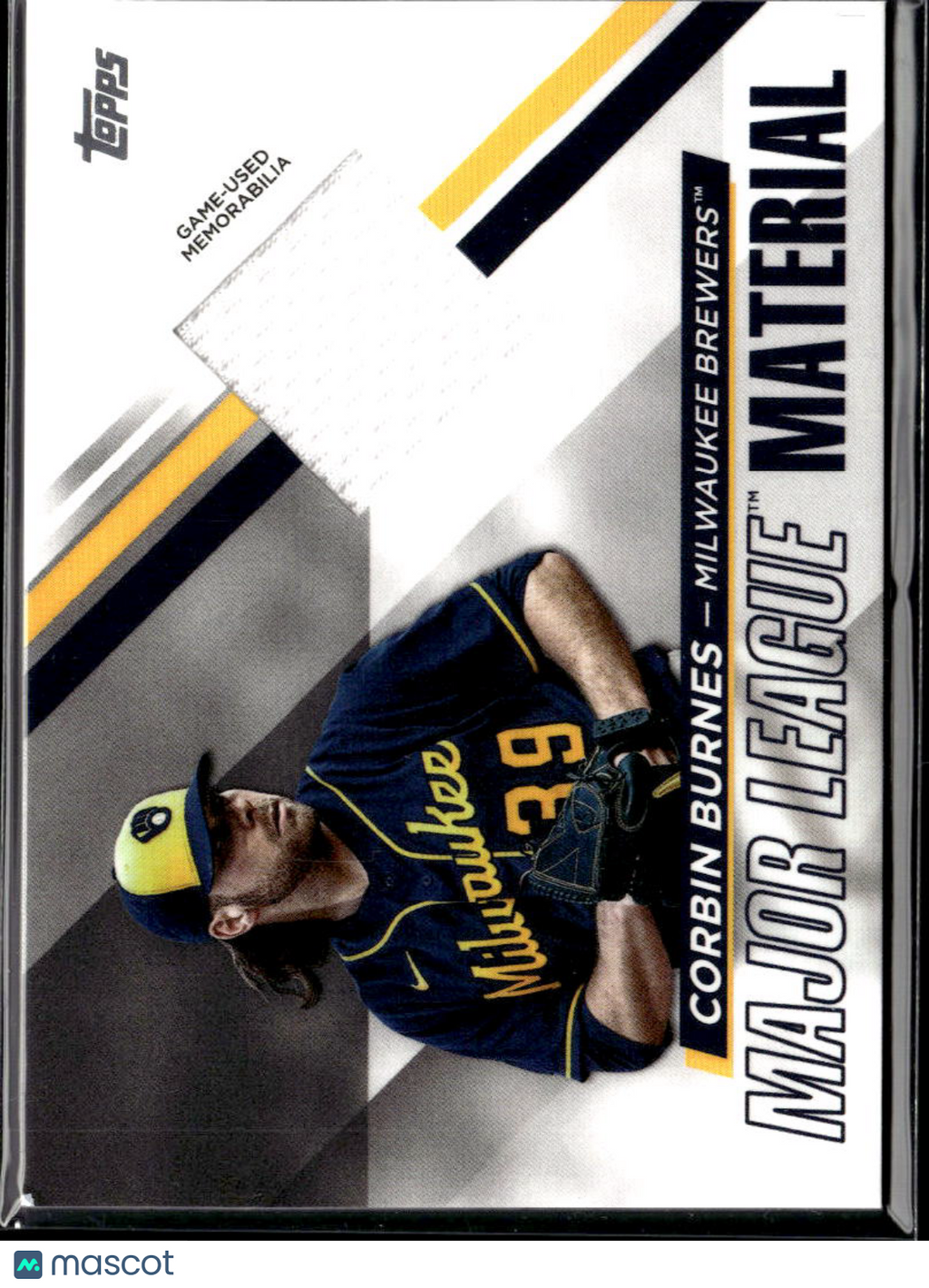 Corbin Burnes 2024 Topps Game Worn Jersey Patch Milwaukee Brewers