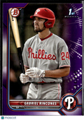 Gabriel Rincones 2022 Bowman Draft 1st Purple /250 Philadelphia Phillies