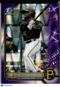 Rodolfo Nolasco 2022 Bowman Chrome 1st Purple RayWave /250 Pittsburgh Pirates