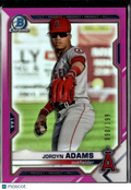 Jordyn Adams 2021 Bowman Chrome Fuchsia /199 Los Angeles Angels