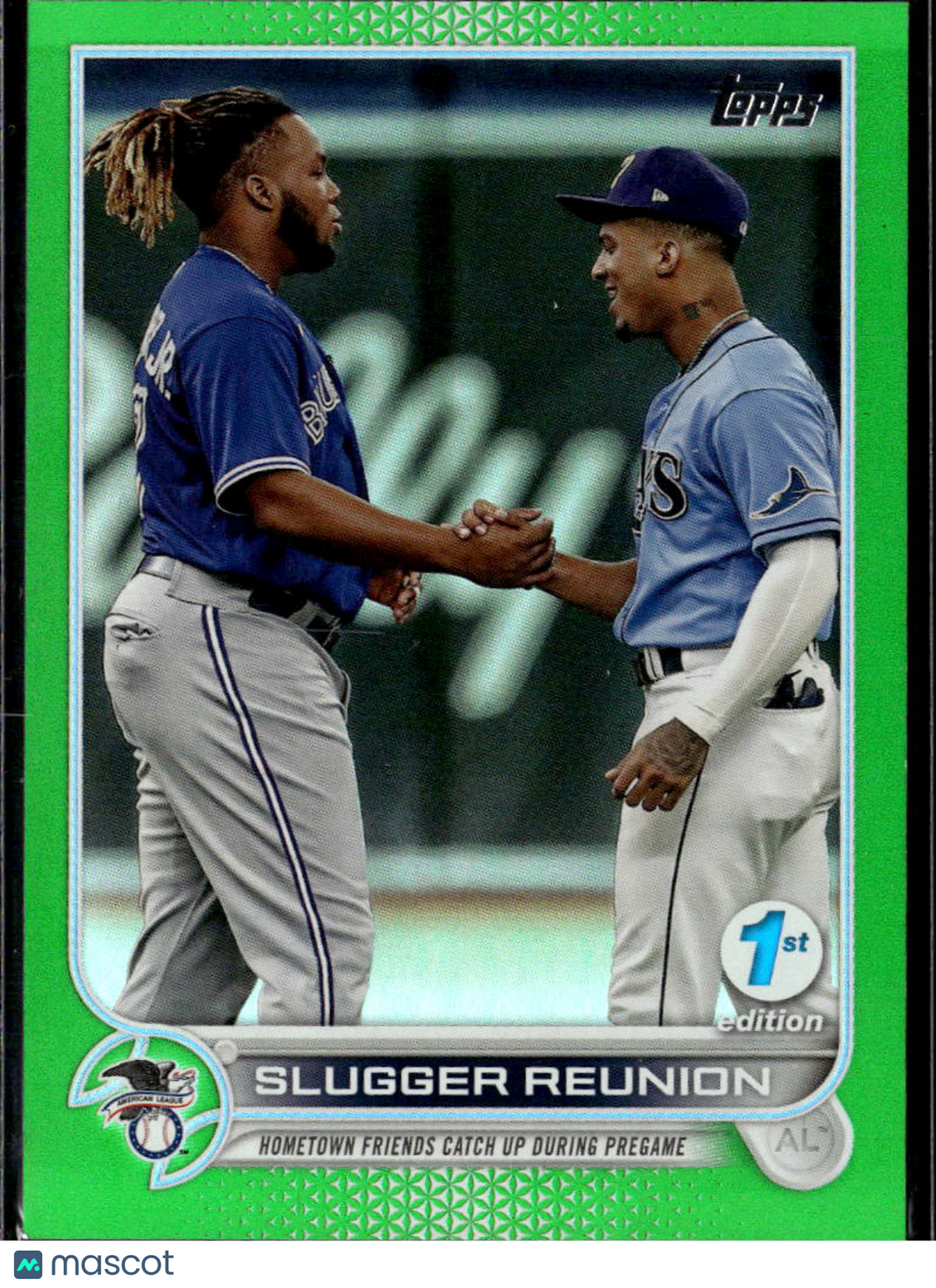 Vladimir Guerrero Jr. Wander Franco 2022 Topps Green /99 Rays Blue Jays