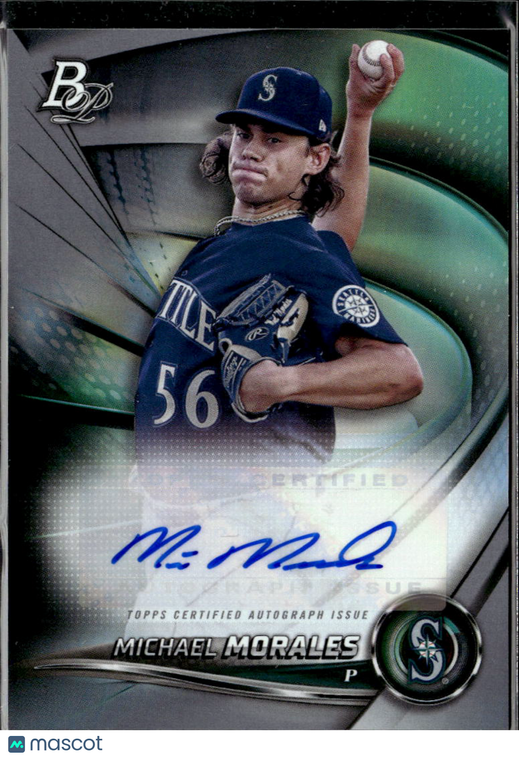 Michael Morales 2022 Bowman Platinum Auto Autograph Seattle Mariners