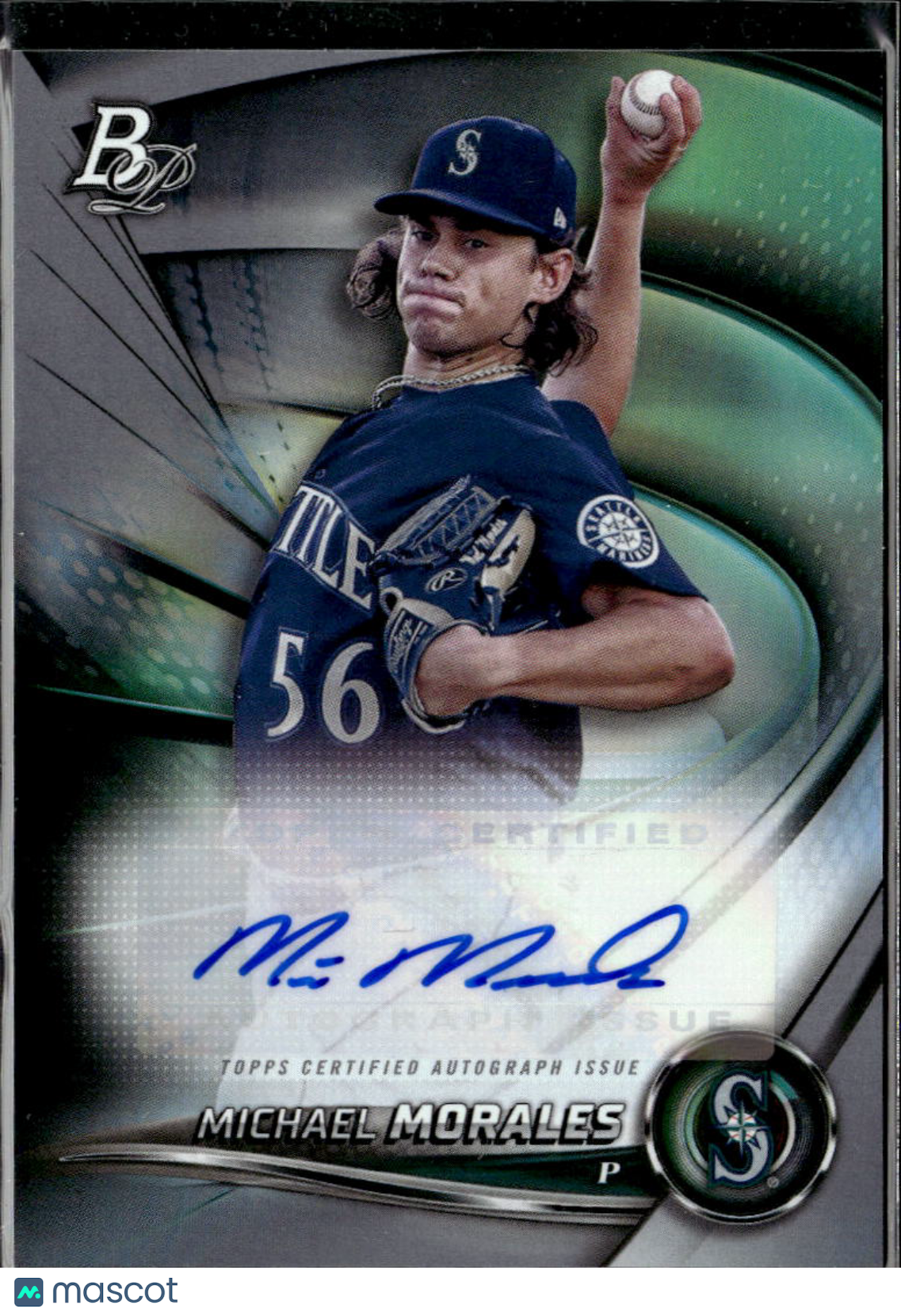 Michael Morales 2022 Bowman Platinum Auto Autograph Seattle Mariners
