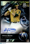 Henry Bolte 2023 Bowman Platinum Auto Autograph Oakland Athletics