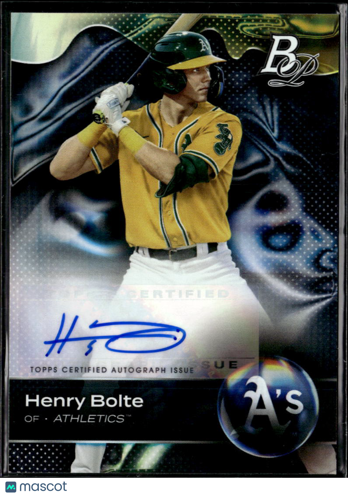 Henry Bolte 2023 Bowman Platinum Auto Autograph Oakland Athletics
