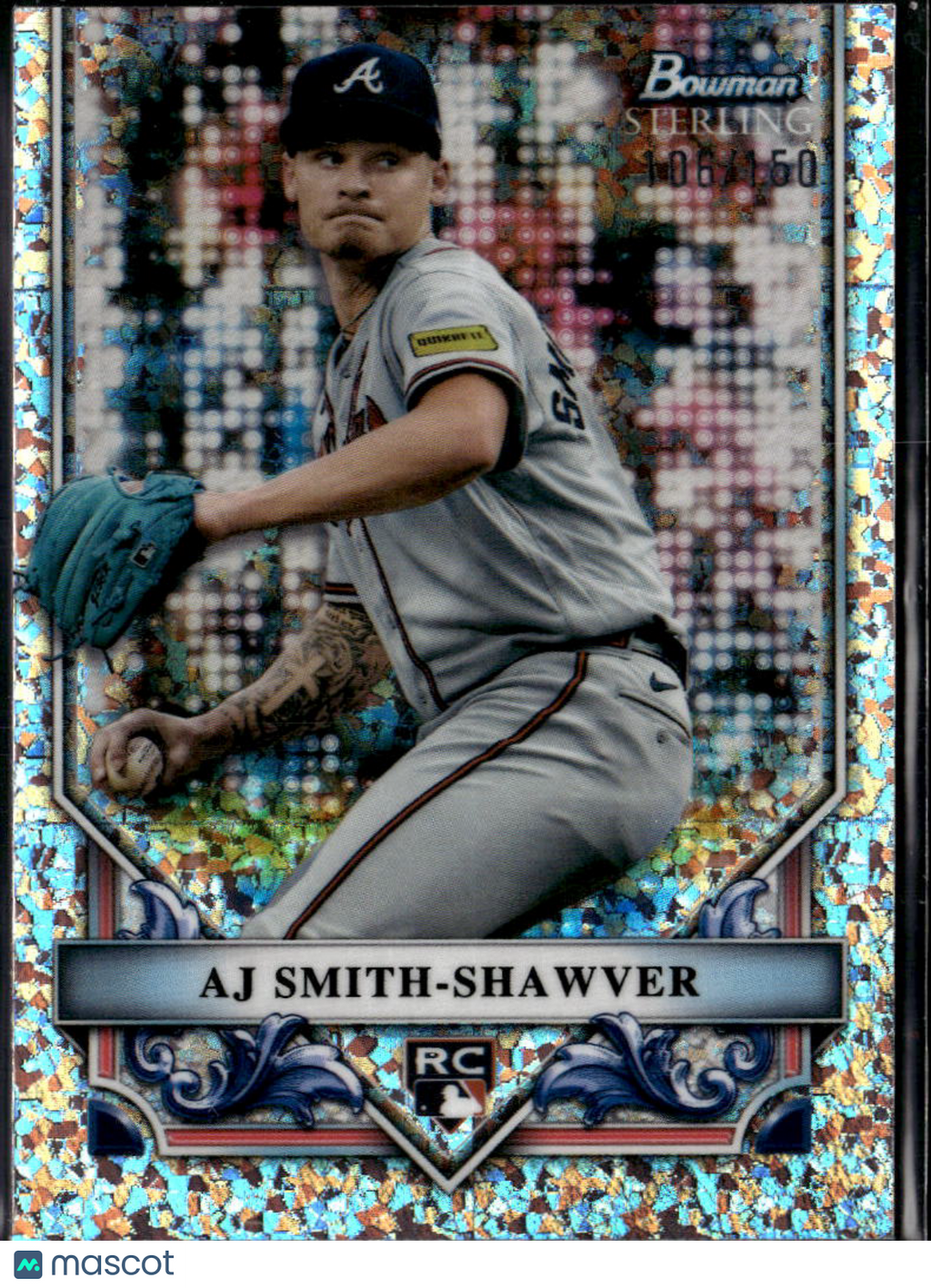 AJ Smith-Shawver 2024 Bowman Sterling RC Rookie /150 Atlanta Braves
