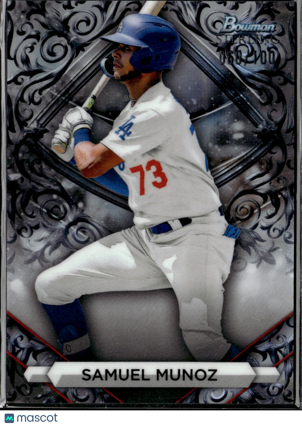 Samuel Munoz 2023 Bowman Sterling /100 Los Angeles Dodgers