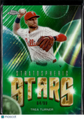 Trea Turner 2024 Topps Chrome Stratospheric Stars Green /99 Phillies