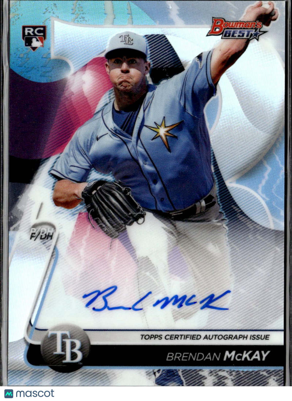 Brendan McKay 2020 Bowman's Best RC Auto Autograph Tampa Bay Rays