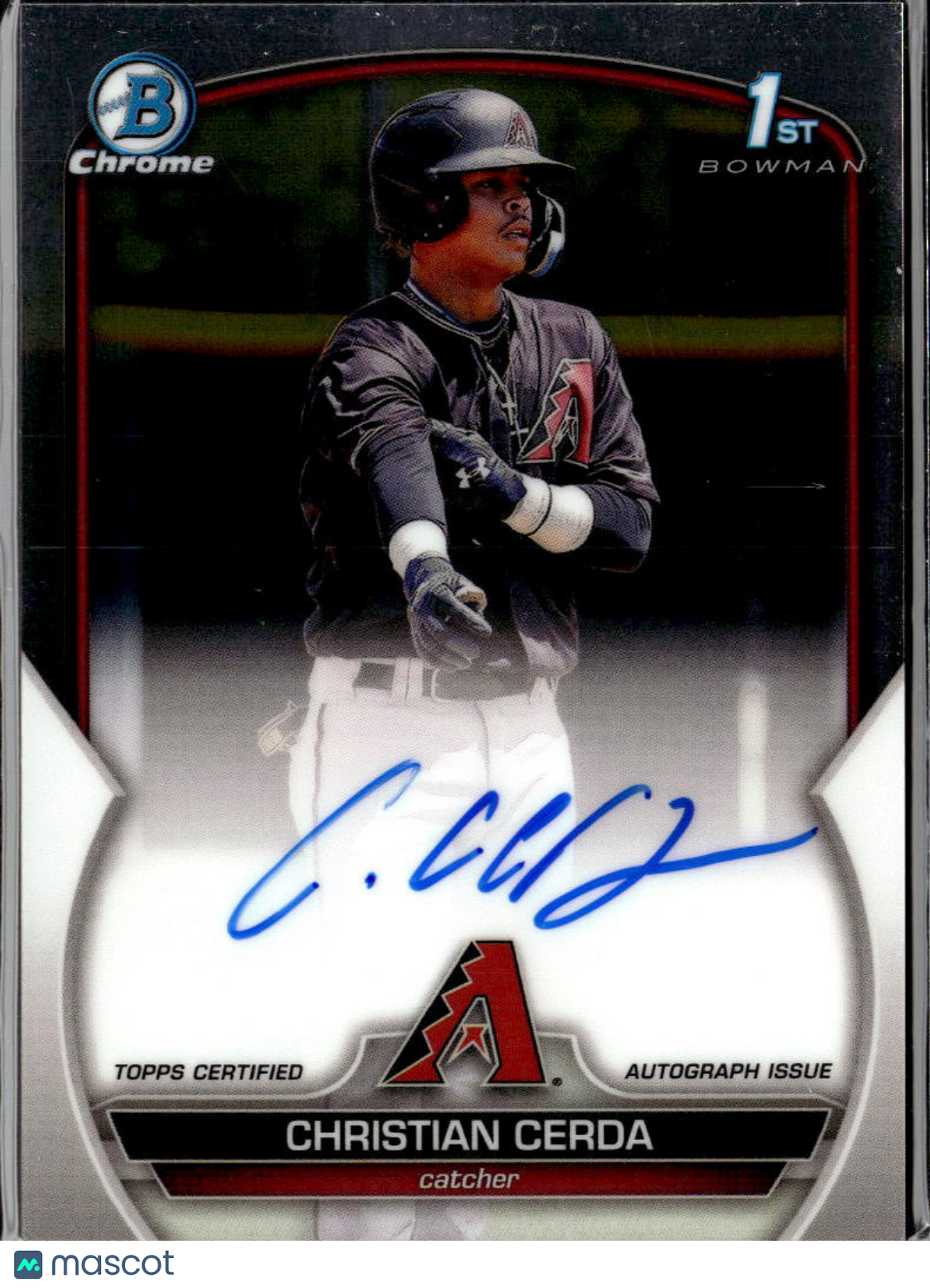 Christian Cerda 2023 Bowman Chrome 1st Auto Autograph Arizona Diamondbacks