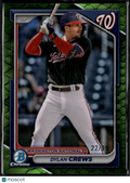 Dylan Crews 2024 Bowman Chrome Green Reptilian /99 Washington Nationals