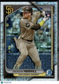 Jackson Merrill 2024 Bowman Chrome RC Mojo Refractor San Diego Padres