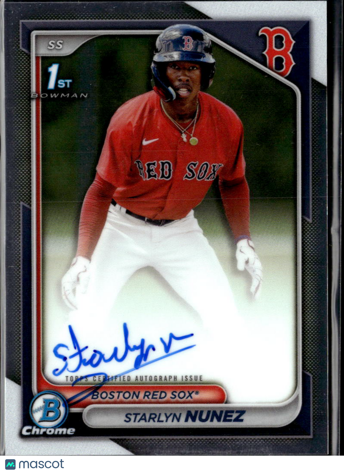 Starlyn Nunez 2024 Bowman Chrome 1st Auto Autograph Boston Red Sox