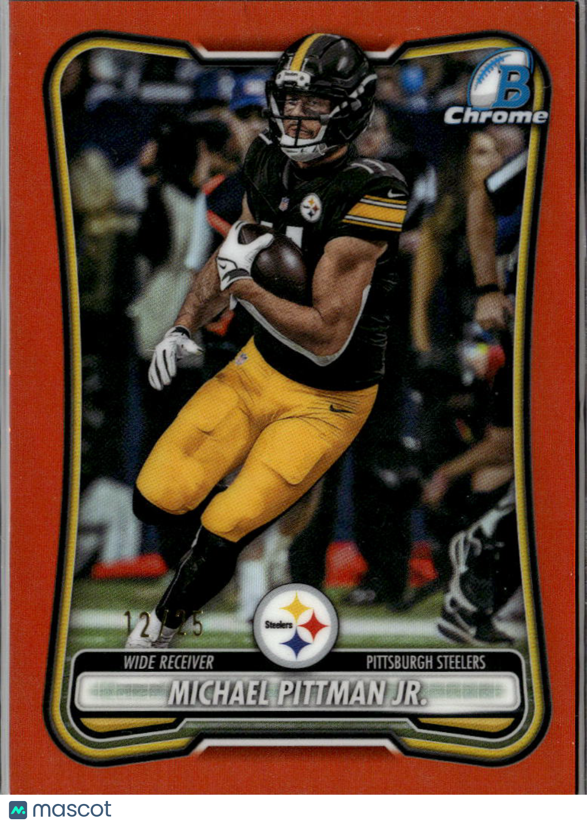 Michael Pittman Jr. 2026 Bowman Chrome Orange 12/25 Pittsburgh Steelers