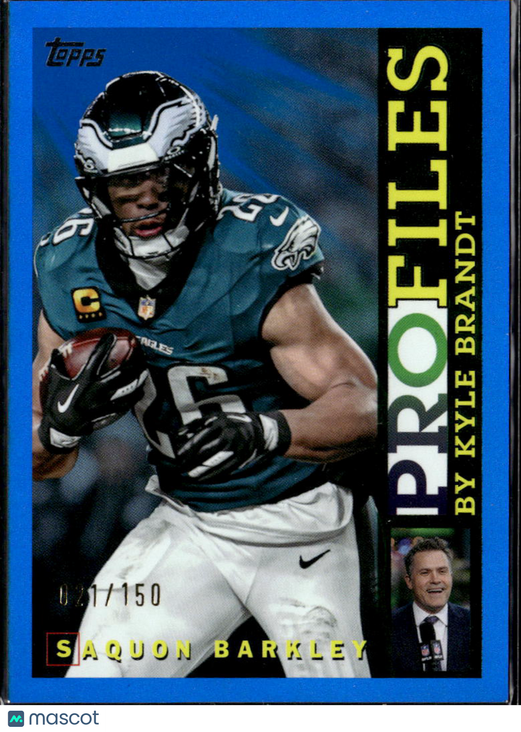 Saquon Barkley 2026 Topps Profiles Blue /150 Philadelphia Eagles