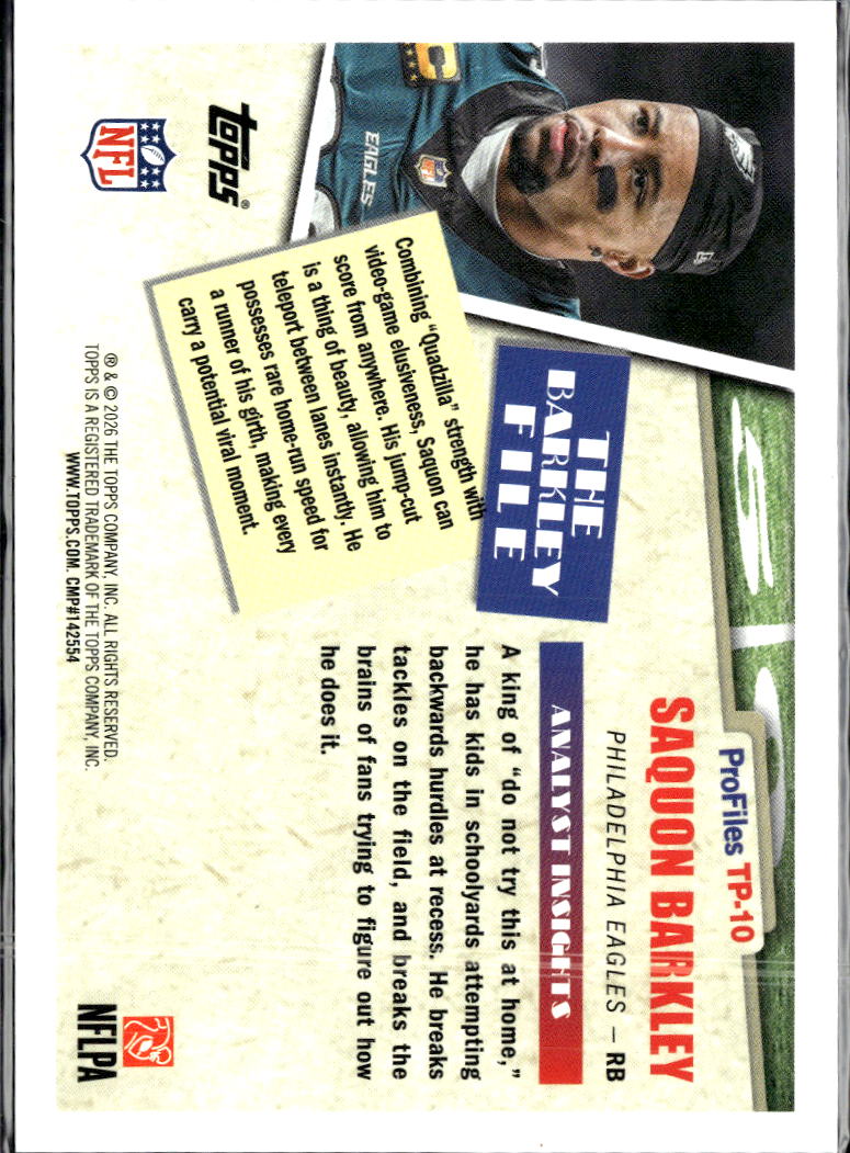 Saquon Barkley 2026 Topps Profiles Blue /150 Philadelphia Eagles